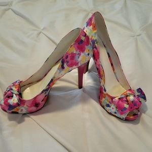 Colorful Y2K Fioni Peep toe Heels
